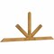 Ekena Millwork Saratoga Rough Sawn Timber Gable Bracket, Western Red Cedar, 96"W x 36"H x 2"D x 4"F, 9/12 Pitch GBW096X36X0204SAR00RWR - alternate 5